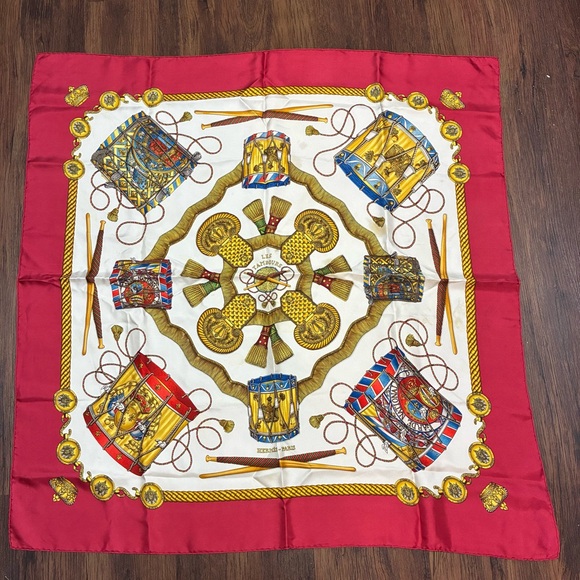 Hermes Les Tambours Silk Square Scarf - Picture 2 of 11